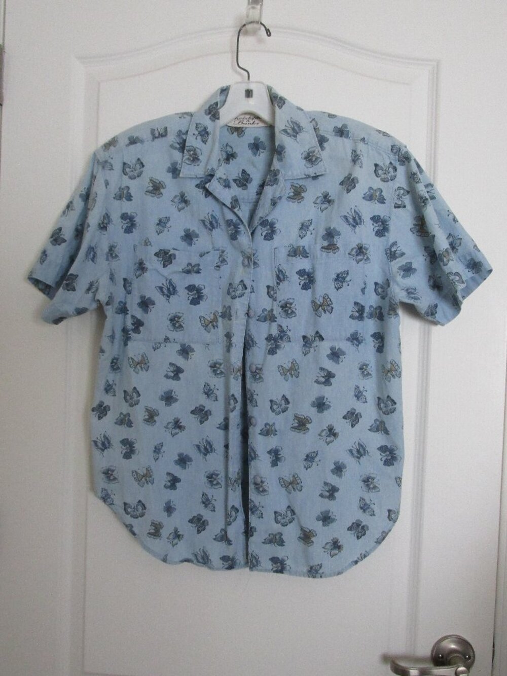 vintage printed denim shirt